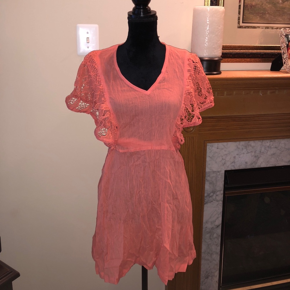 French connection Lori Lace Frill Dress